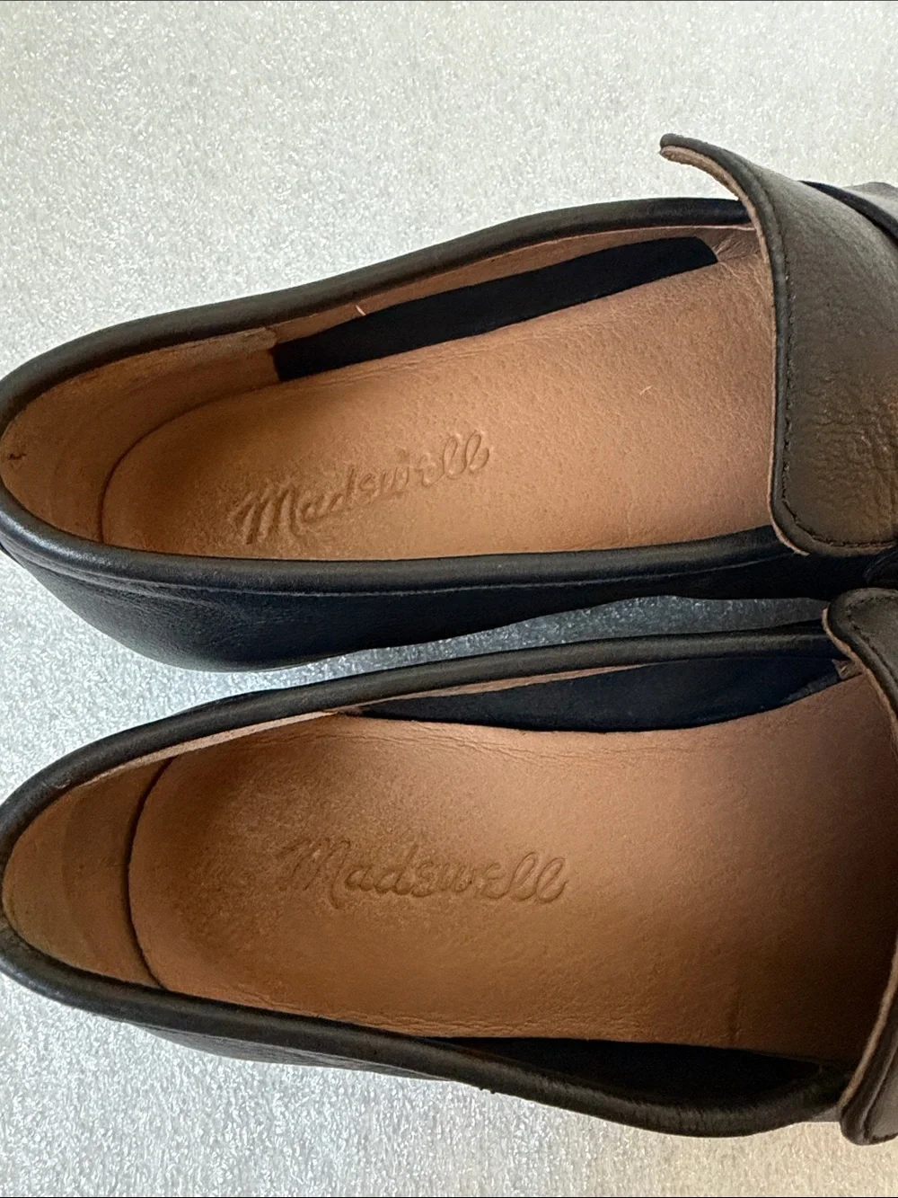 Madewell Black Leather Lacy Loafers      Size 6 1/2